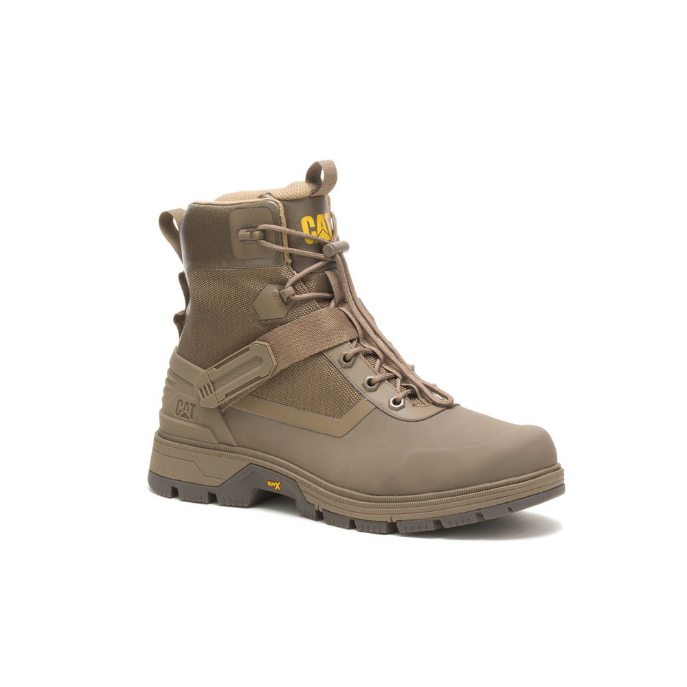 Caterpillar Leverage Buckle - Mens Hiking Boots - Khaki - NZ (517VLIEOH)